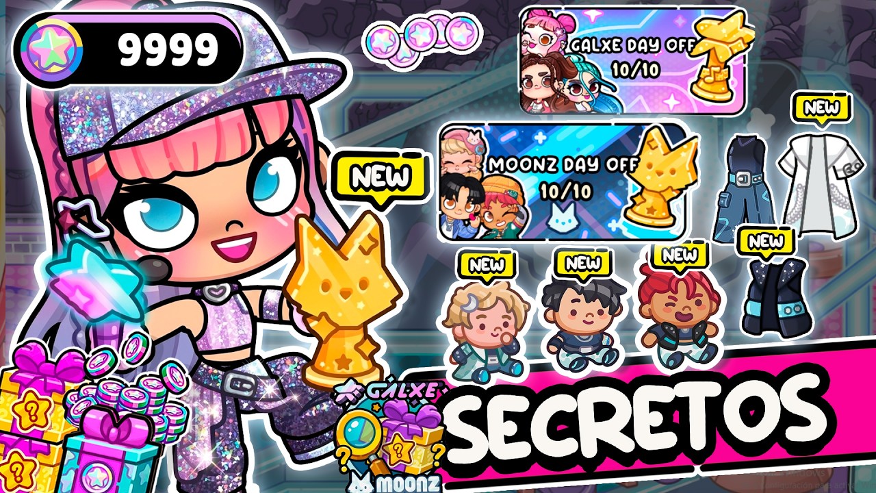 100 %COMPLETO: CONSIGUE TODAS las MONEDAS Y SECRETOS de MOONZ Y GALXE  PACK GRATIS 🤩 en Avatar World