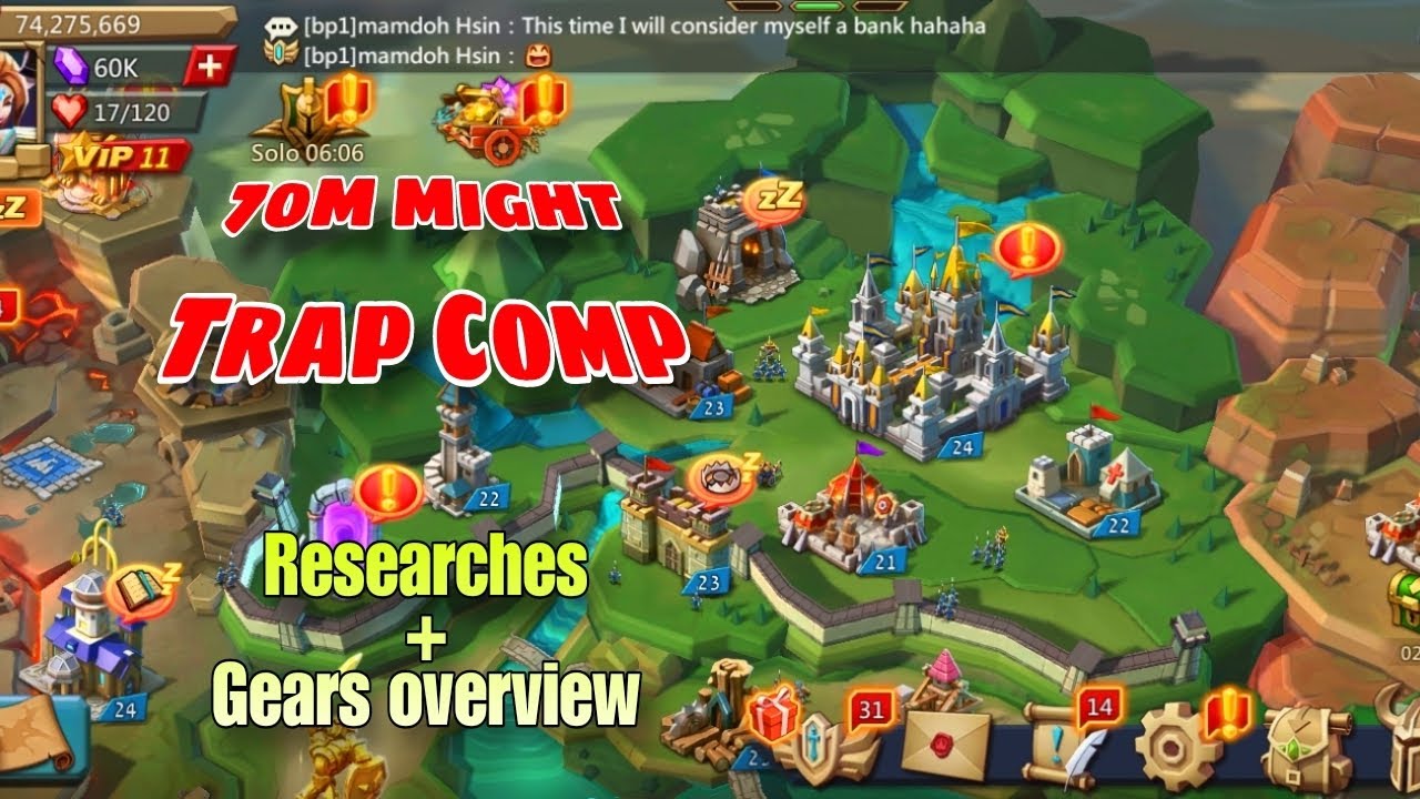 How to make less might solo trap? Best comp of troops for trap. 70m might ct24 trap. #lordsmobile