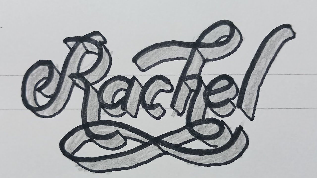 3d Drawing Calligraphy Name For Beginners / How To Draw Art On Paper Step By Step 62