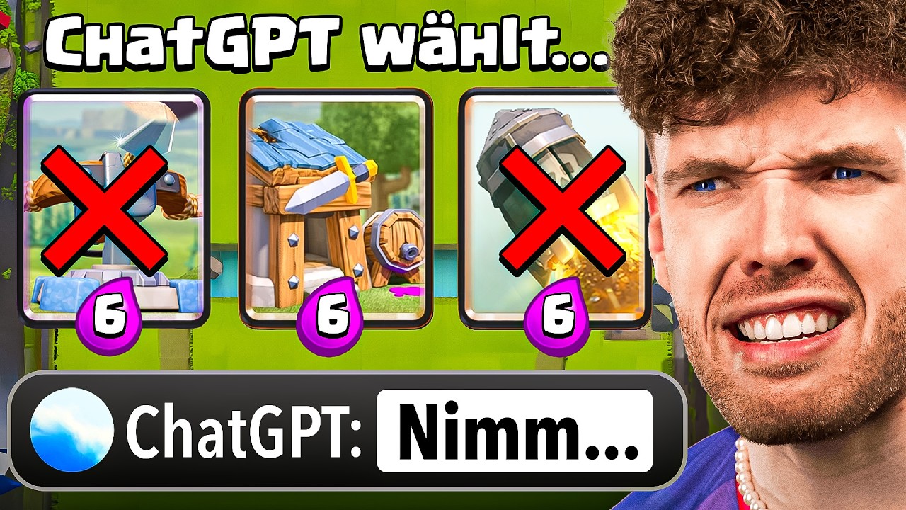 😱🤯CHATGPT WÄHLT MEINE KARTEN in 3x AUSWAHL... (Eskalation) | Clash Royale Deutsch