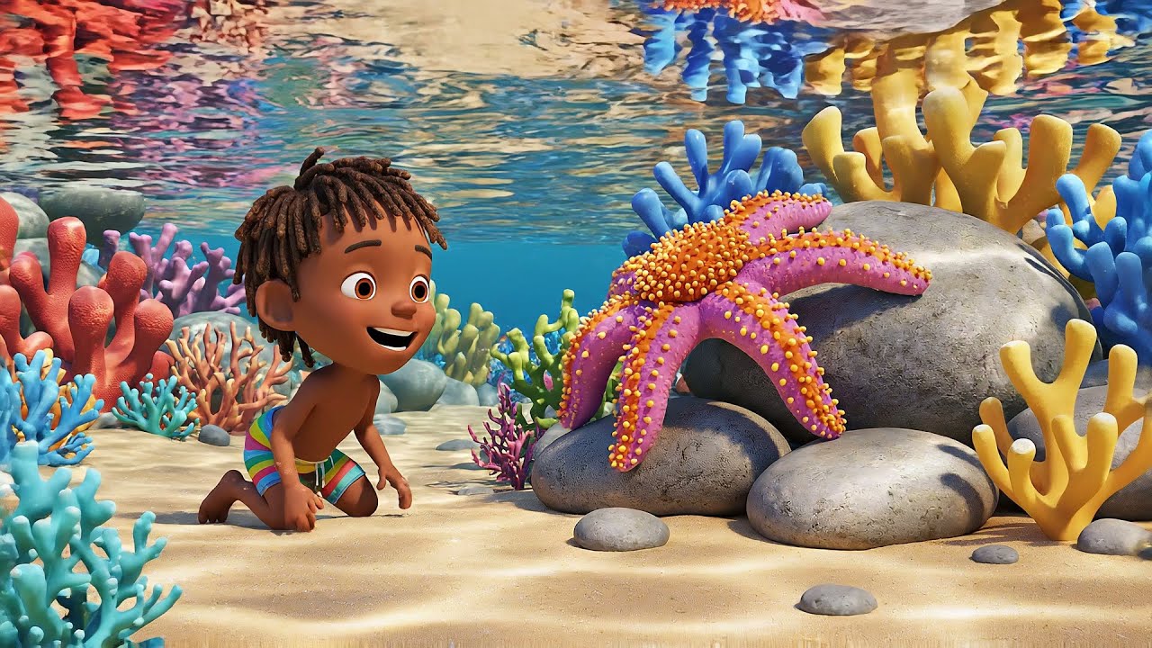 Five Little Starfish Wiggle Wiggle Wiggle | Nursery Rhymes for Kids & Baby Songs