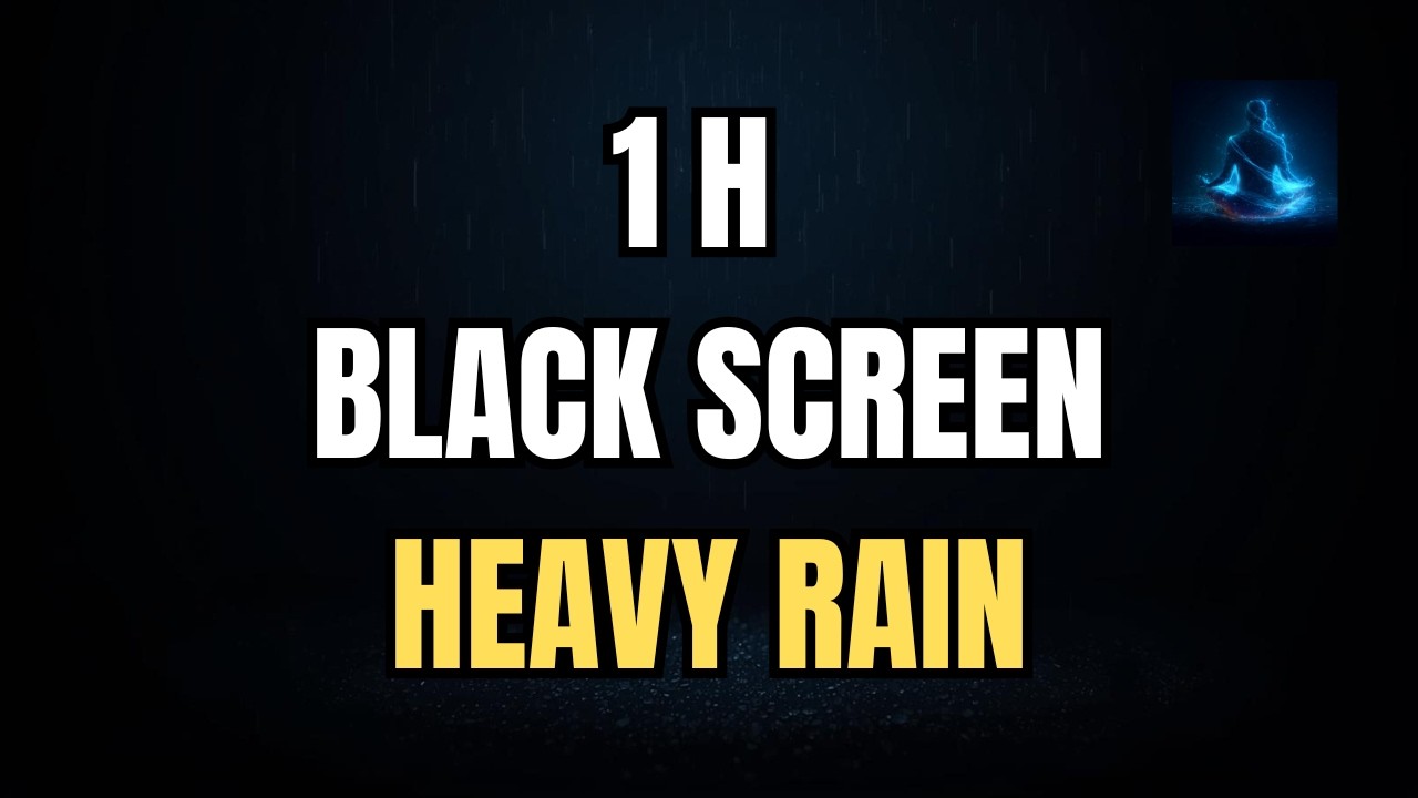 Fall Asleep in 5 Minutes 🌧️ Heavy Rain Sound (BLACK SCREEN 1 HOUR)