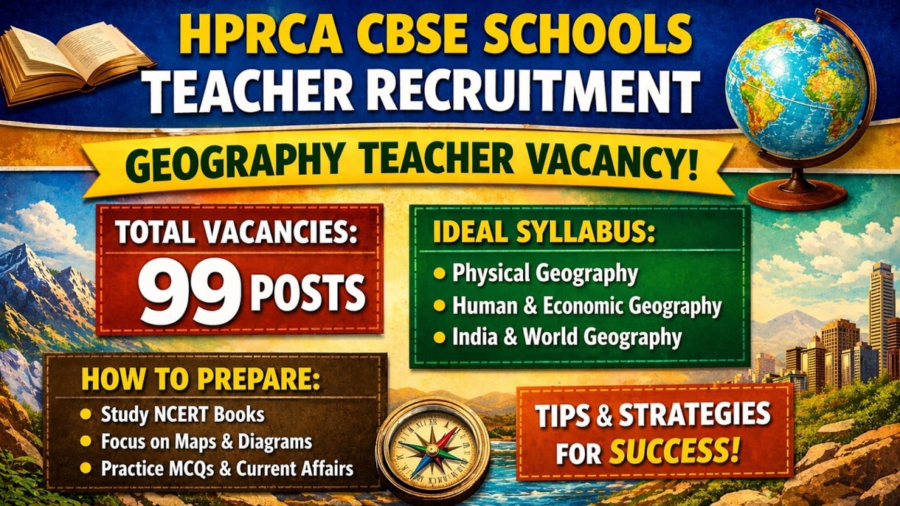 HPRCA Geography Teacher Recruitment  | Complete Details, Expected Syllabus & Preparation Strategy