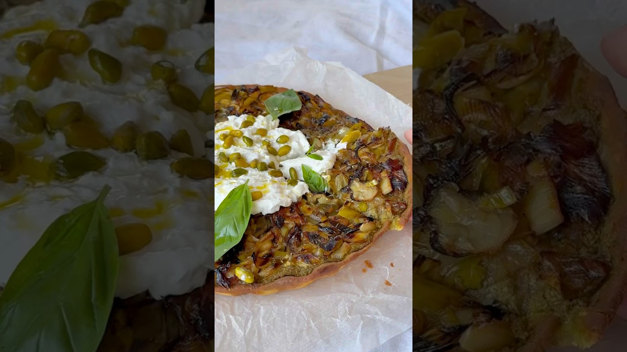 Tarte aux poireaux grill&eacute;s