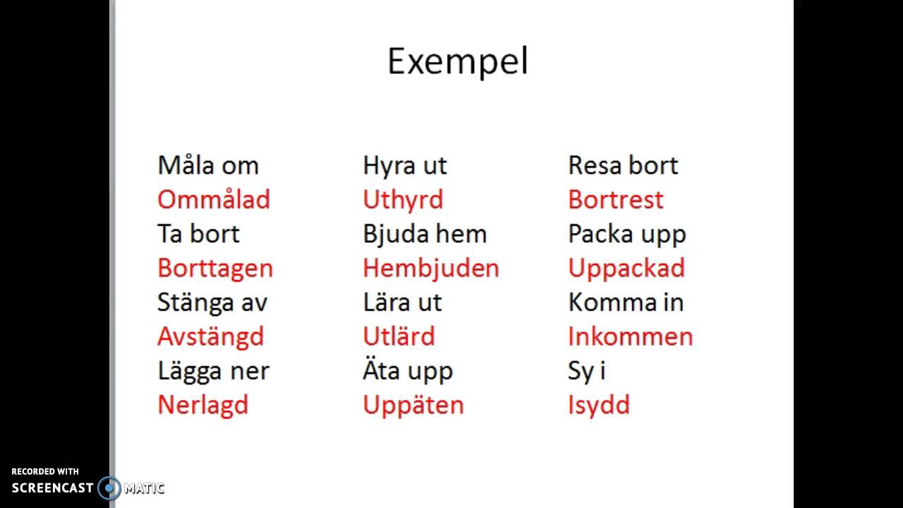 EvasSfi Perfekt Particip 2