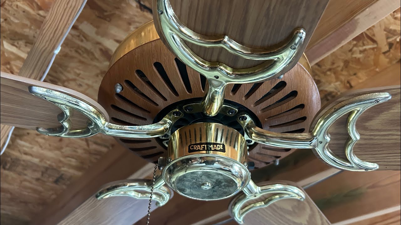 52 Inch Craftmade oak ceiling fan