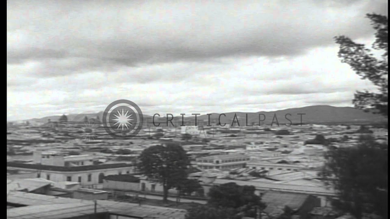 View of   American Embassy building and the capital, Guatemala city. HD Stock Footage