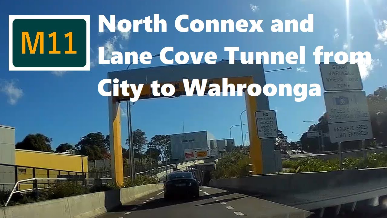 【Sydney drive】 M route 11 North Connex and Lane Cove Tunnel from City to Wahroonga, M1