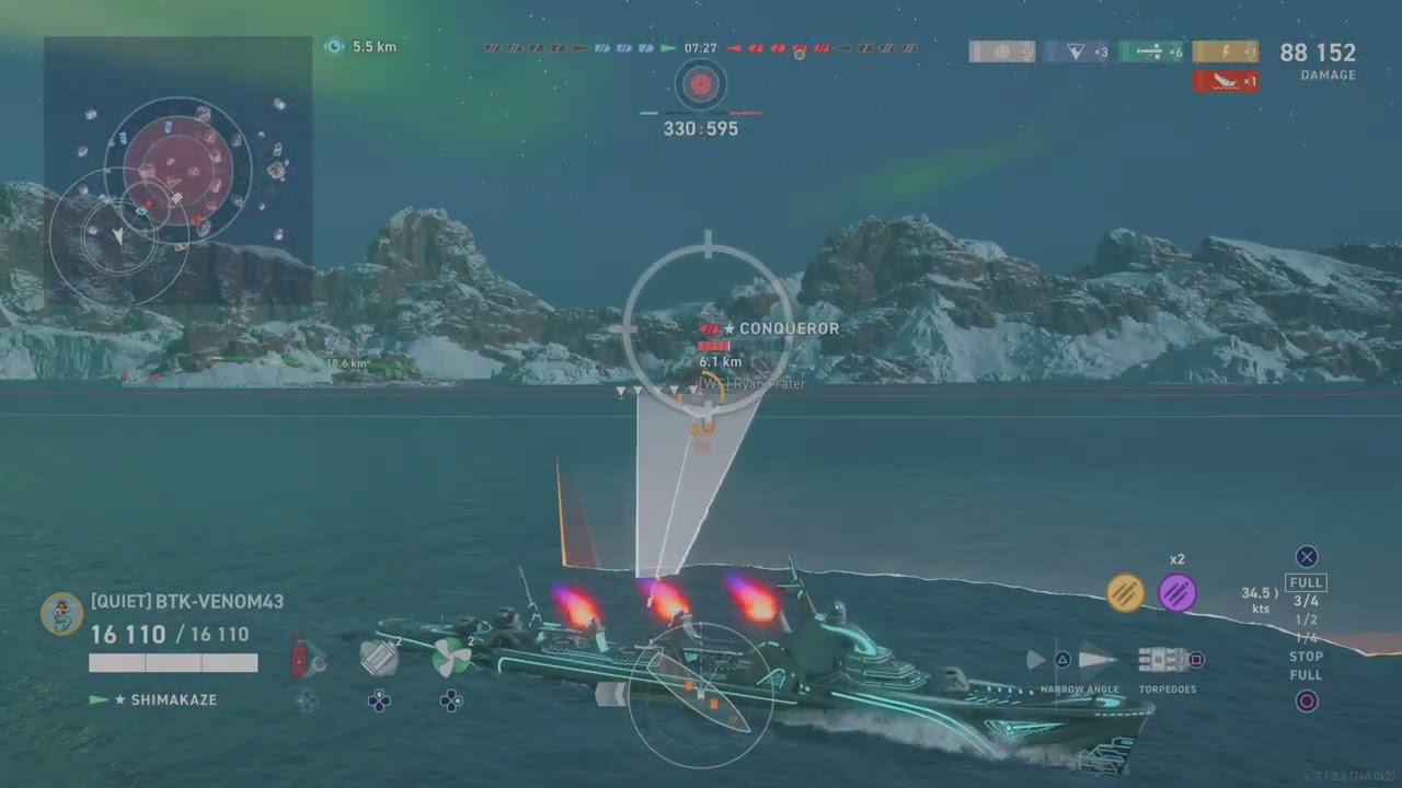 World of Warships: Legends- Shimakaze doing it's thing