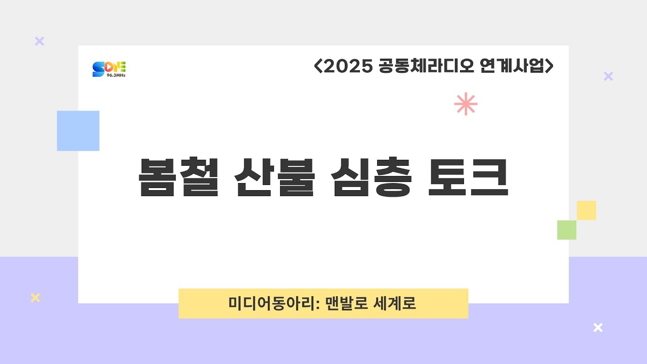 [미디어 동아리] 봄철 산불 심층 토크 4화