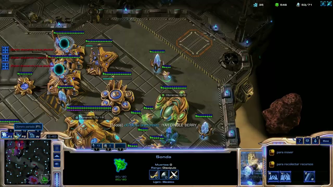 Vamos una vez mas con 2 VS 2 en starcraft 2 con protoss voy mejorando como aliado? GAMEPLAY PC