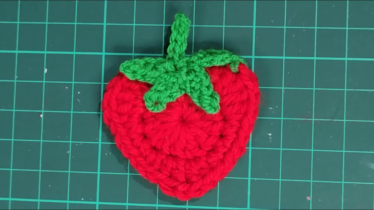 How to Crochet Strawberry Applique | Free Crochet Pattern of Fruit Applique | Crochet Free Pattern