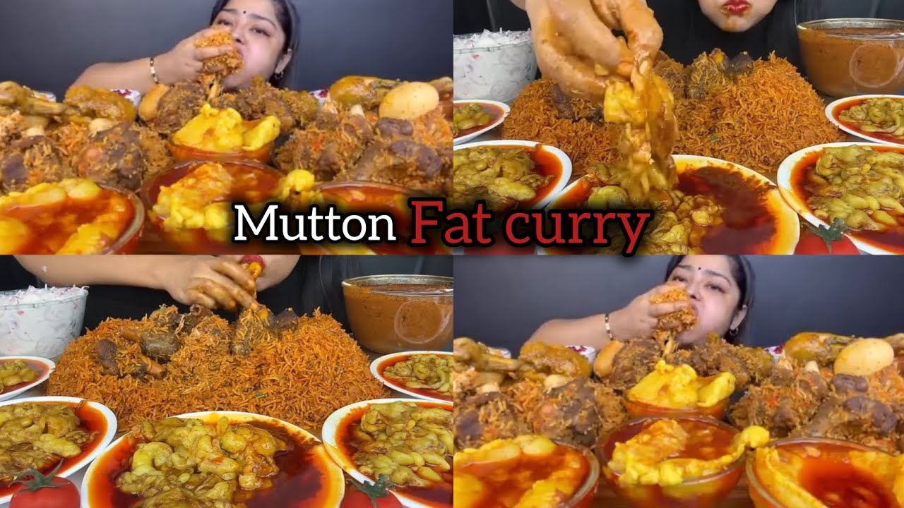 @SpiceASMR vs @MaddyEats ASMR Eating mutton fat curry 🍛#mukbang #eatingsounds #muttoncurry 