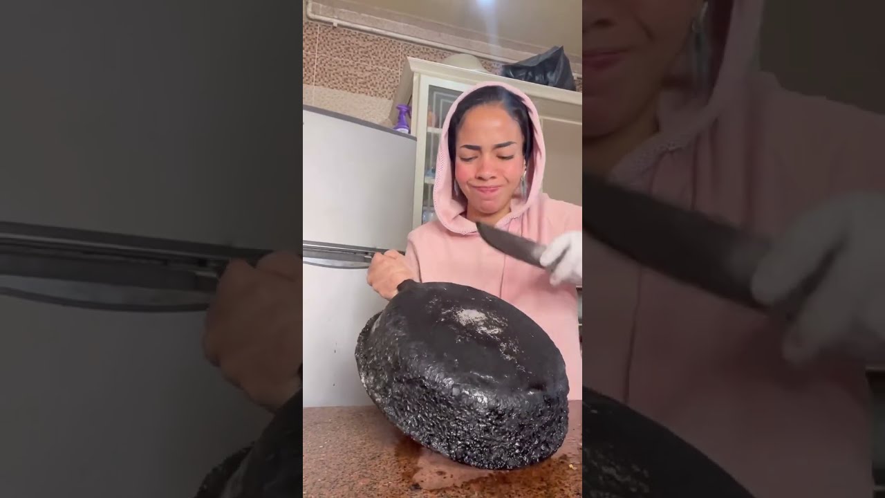 ولعت ف المطبخ لامى 😱تنضيف الطاسه صعب جدا 🥹