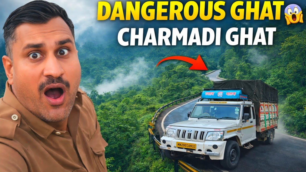 👉खतरनाक चार्माडी घाट😱 मंगळुरू  ते सोलापूर ट्रक प्रवास Charmadi Ghat Truck Vlog#minivlog#marathivlog 