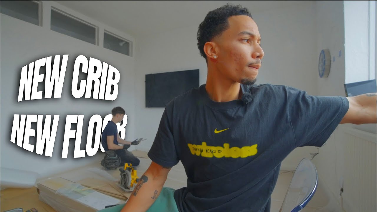 INSTALLING NEW FLOORING FOR MY FIRST APARTMENT | DARNELL VLOGS