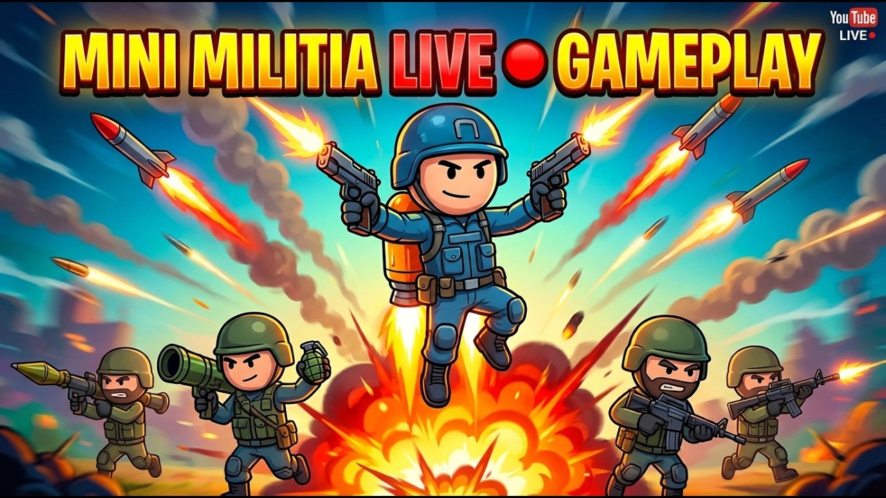 Mini Militia 🔴 Live Gameplay