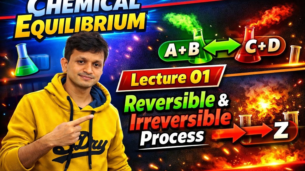 |Chemical Equilibrium|Class 11 | Chemistry| Chapter 12| Reversible & Irreversible Process| MH-Board|