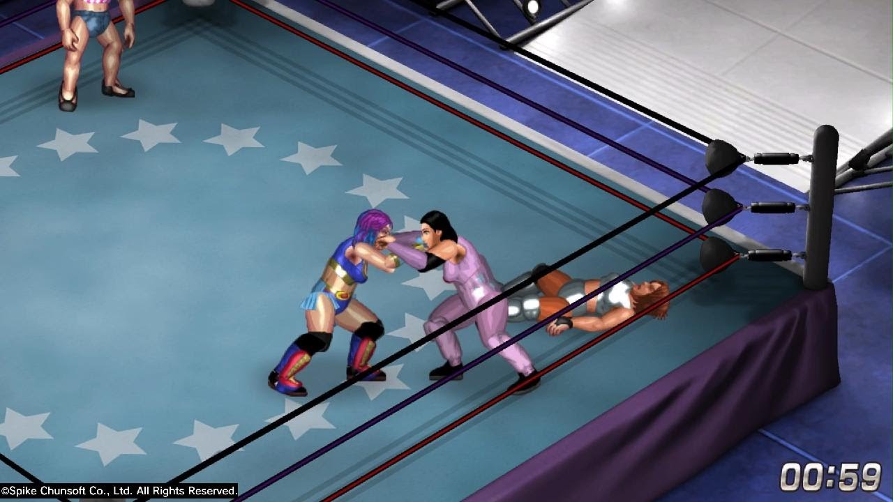 FIRE PRO WRESTLING WORLD Multiverse wrestling Areliys & Selena vs Claire & Abigail 2nd match