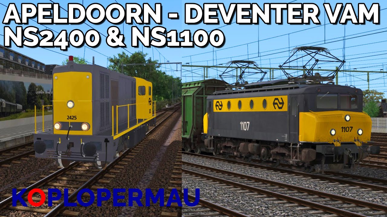 Train Simulator 2022: Apeldoorn - Deventer met een VAM vuiltrein met NS2400 en NS1100