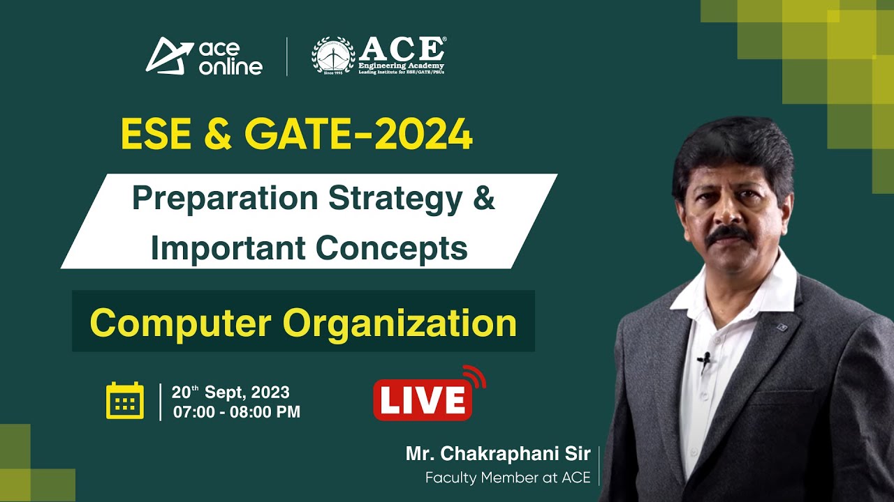 Computer Organization | Preparation Strategy & Imp Concepts for GATE & ESE 2024 (Civil) | ACE Online