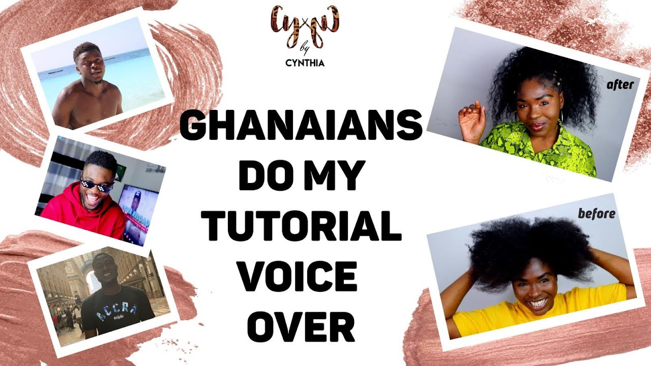 Hilarious ghanaian guys doing my voice over | Natural hair updo tutorial