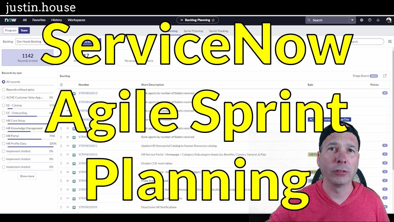 Планирование гибкого спринта ServiceNow