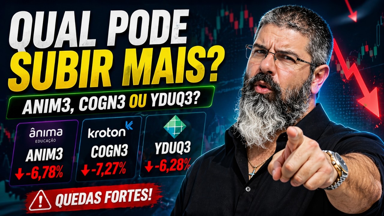 ANIM3, COGN3 e YDUQ3: qual pode reagir primeiro depois da queda?