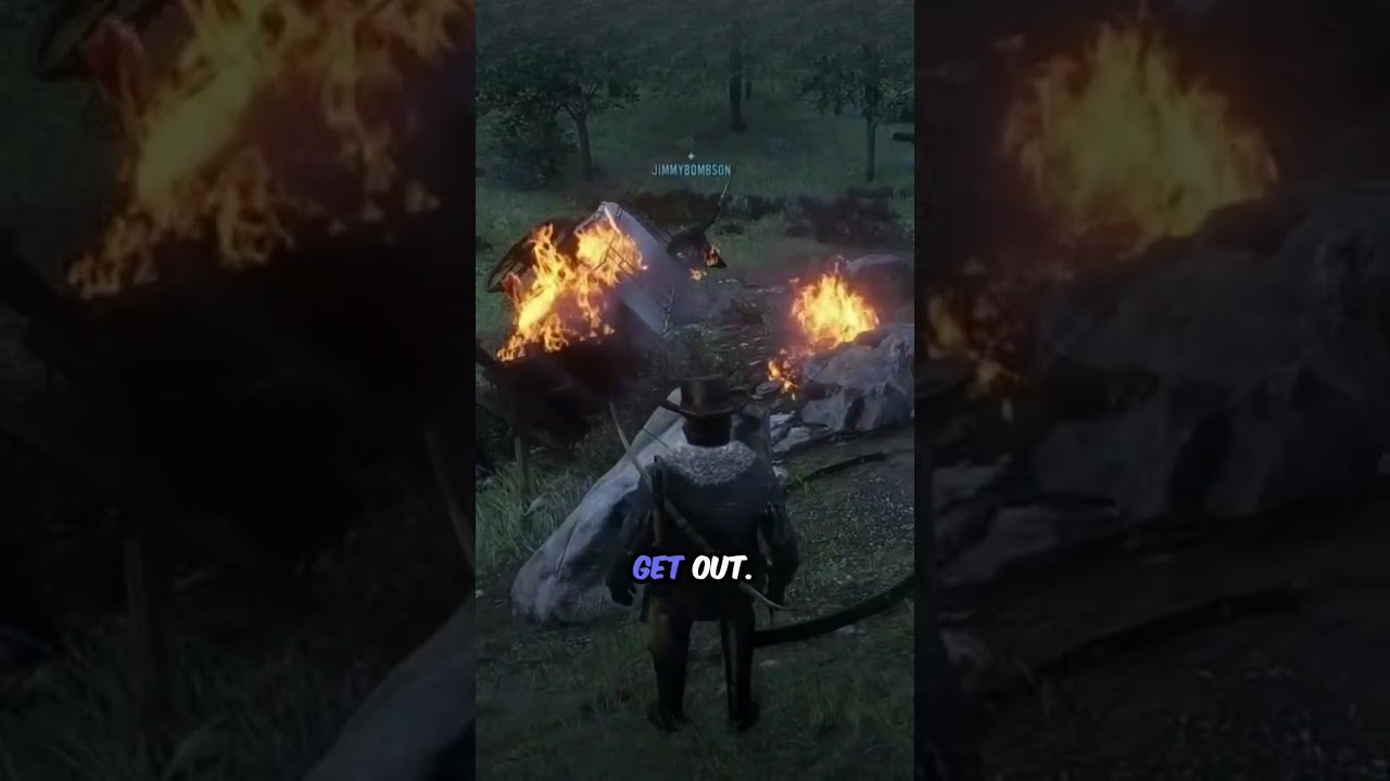 Can You Survive a Wagon Crash Like This in Red Dead Redemption 2? #shorts