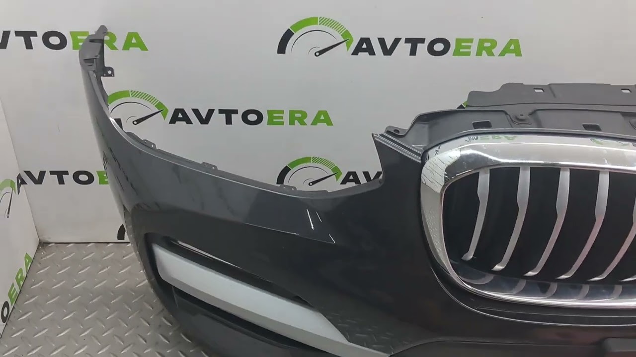 Бампер передний в сборе (PN:51117484781) BMW X3 G01 18-23 дорест черный a90, под 4 парктроника, с пт
