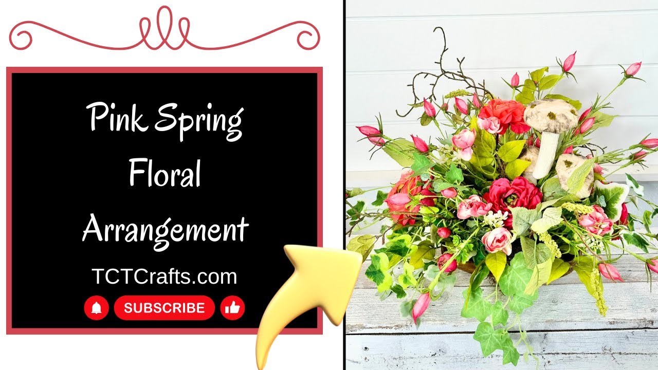 Easy Dough Bowl Centerpiece Tutorial: Design a Chic Pink Floral Table Arrangement! I TCT Crafts
