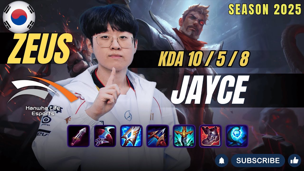 HLE Zeus JAYCE vs DuDu ZAAHEN Top - Patch 25.24 KR Ranked | lolrec