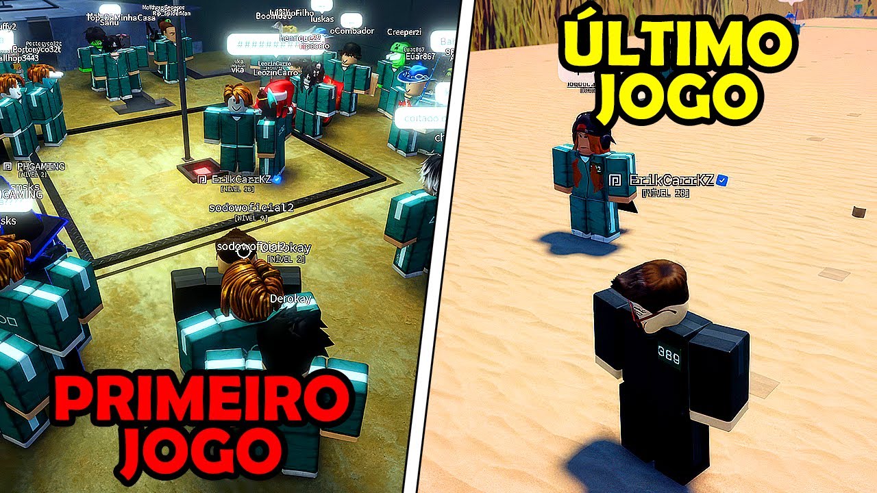 INK GAME AO CONTRÁRIO! JOGAMOS do ÚLTIMO ao PRIMEIRO JOGO no Squid Game do Roblox