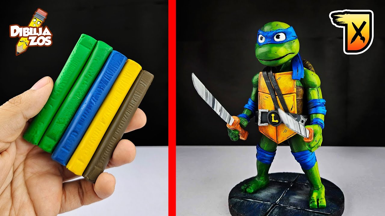 2 SEMANAS PARA ESTO 😭 | HICE A LEO con PLASTILINA PARA NIÑOS [Tortugas Ninja 2023] | Drawvengers #7