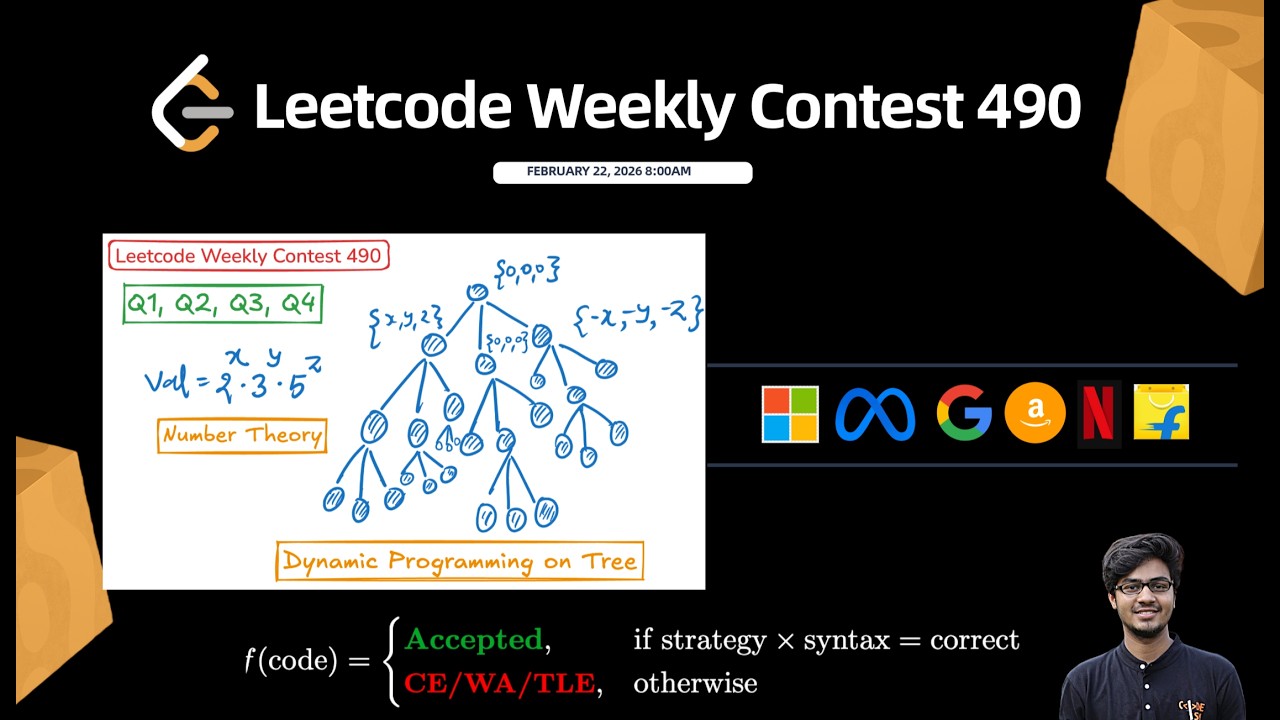Leetcode Weekly Contest 490 || Q1, Q2, Q3, Q4 || Anagram, Prime Factor, DP, Tree || C++ || Watch 2X🚀