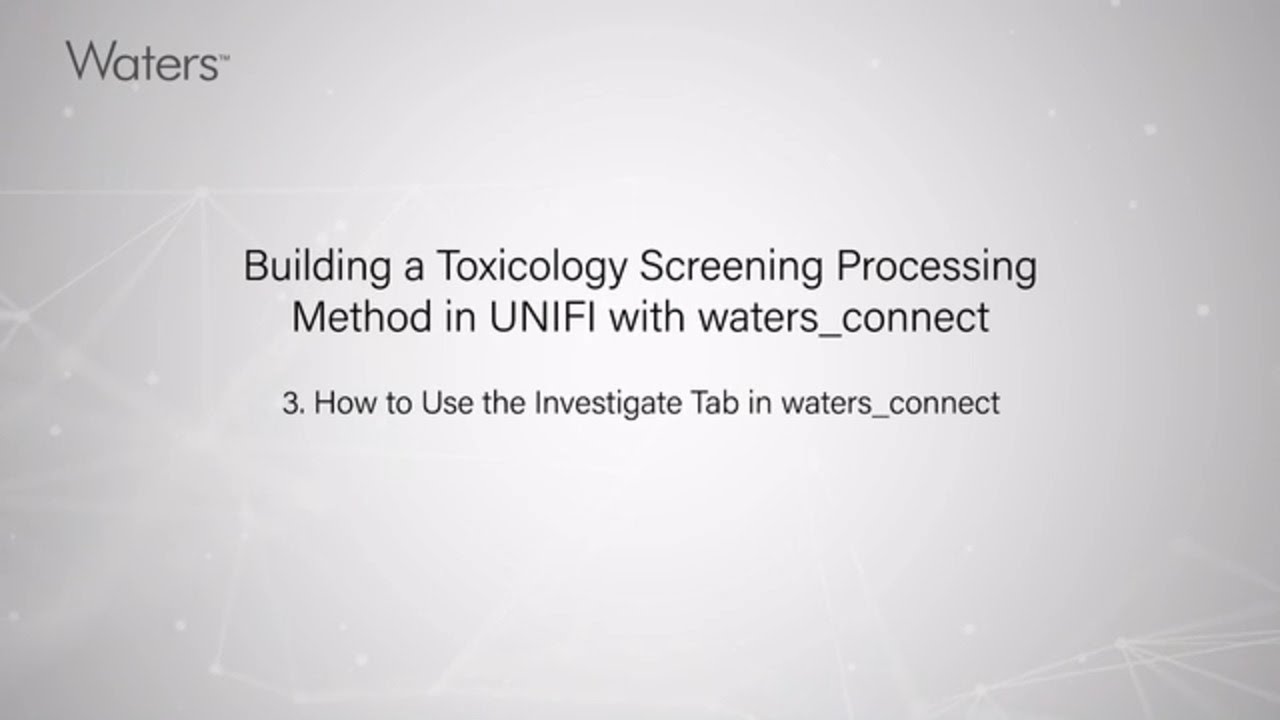 How to Use the Investigate Tab in waters_connect