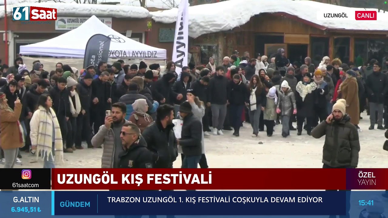 Trabzon Uzungöl 1. Kış Festivali başladı.