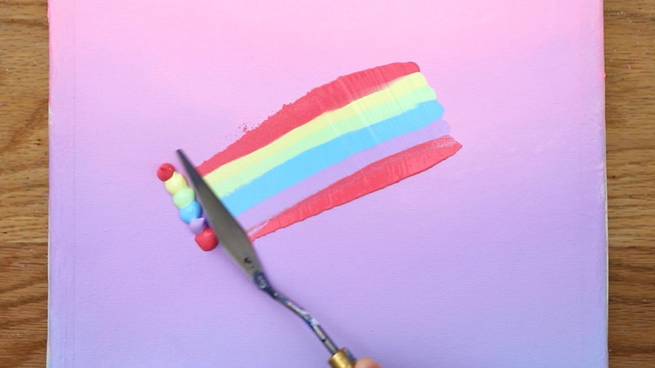 🌈Рисунок радуги | Пошаговая картина акрилом # 233