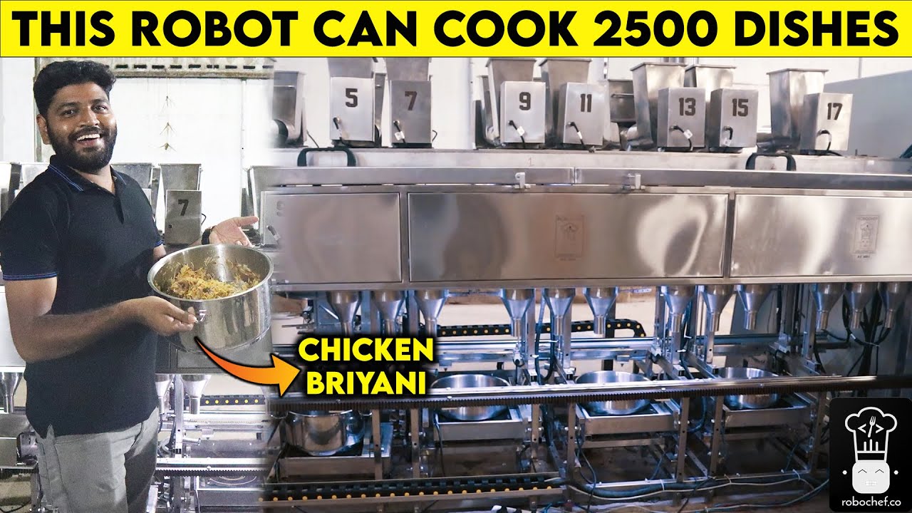 சைவ, அசைவ உணவுகளை செய்து அசத்தும் ரோபோ 🤖 | Robochef Robotic kitchen