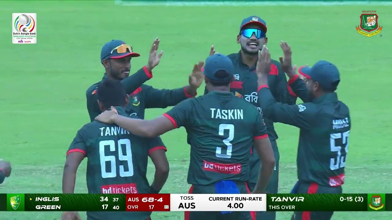 THE BREAKTHROUGH! Tanvir Islam strikes as Tanzid takes a sharp catch!
