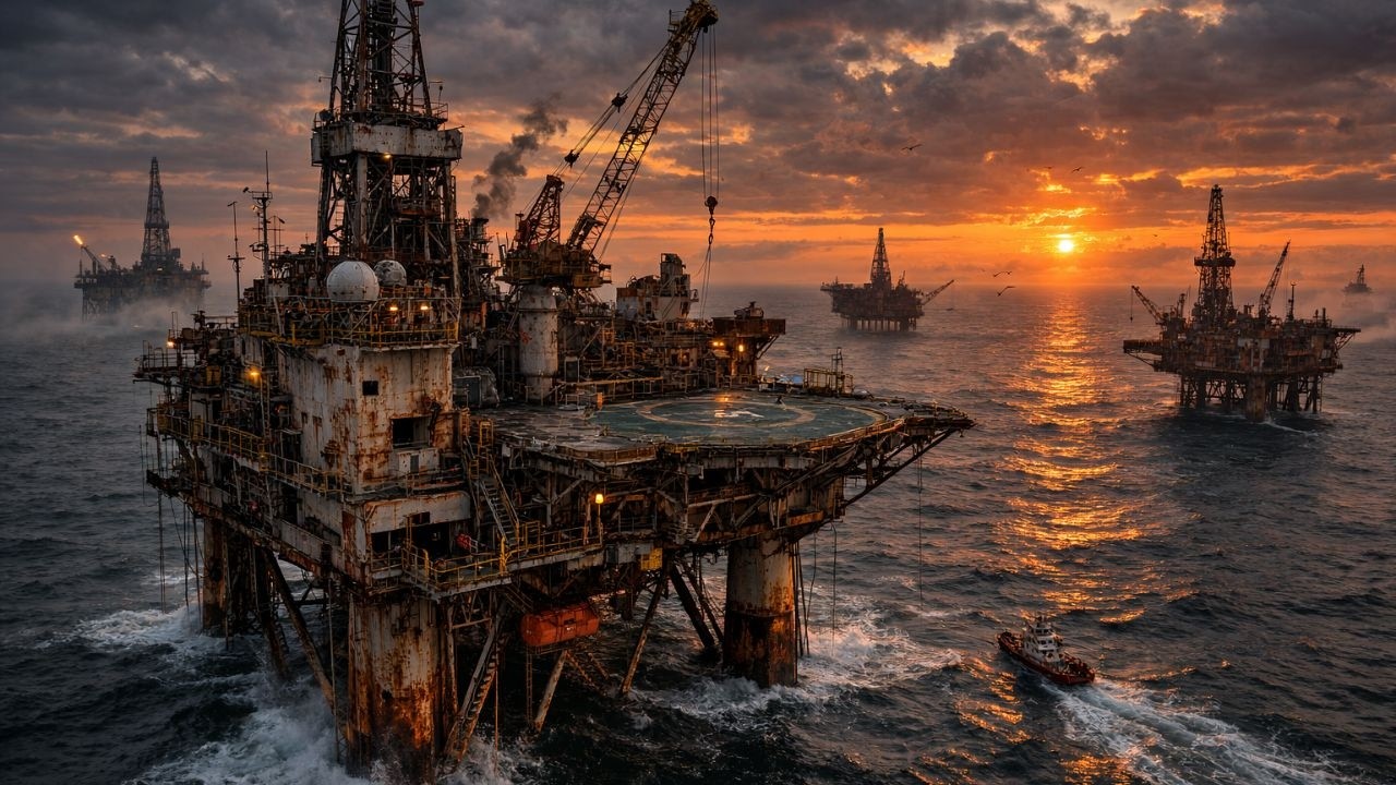 Inside an Offshore Oil Rig Graveyard: How Ocean Giants Are Recycled into Steel