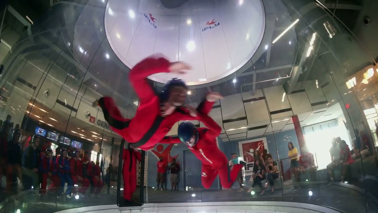 Skydivers Demonstrating the use of a Vertical Wind Tunnel #skydive #skydiving