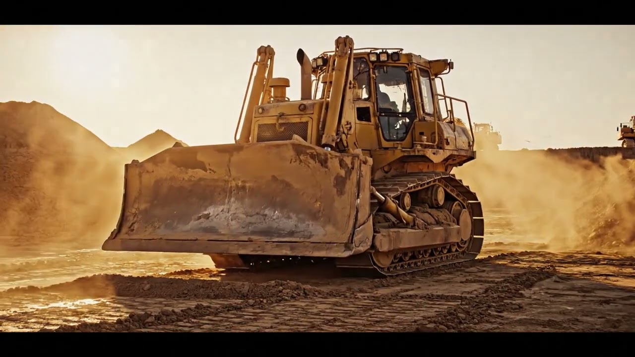 A super giant bulldozer at a construction site