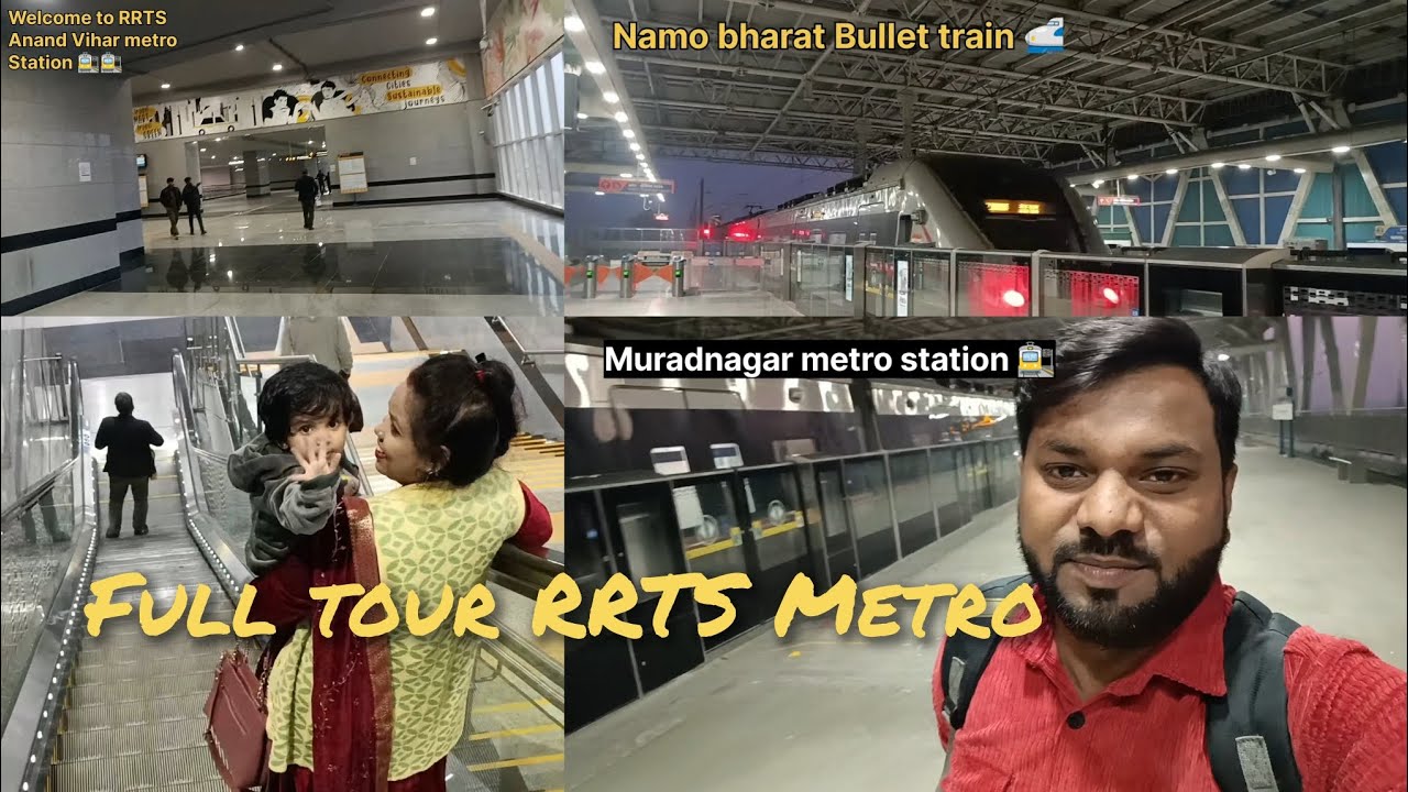 Anand Vihar RRTS Metro to Meerut metro station ll Full tour RRTS Metro 🚇#metro #rrts #travel #vlog