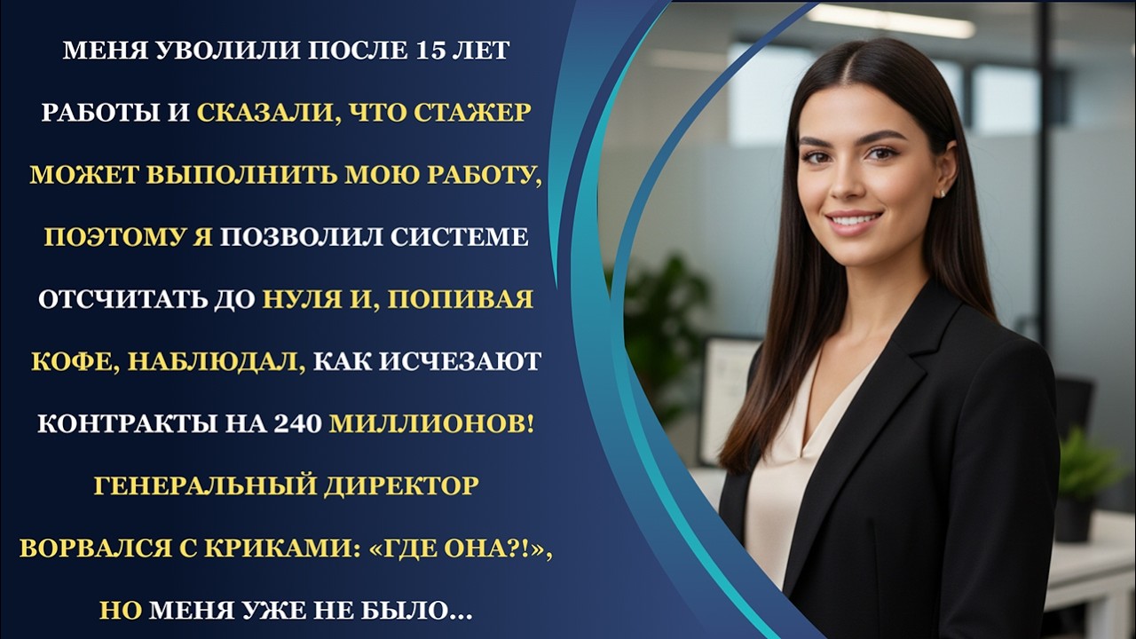 Уволена после 15 лет работы — на следующий день генеральный директор ворвался в комнату и спросил: