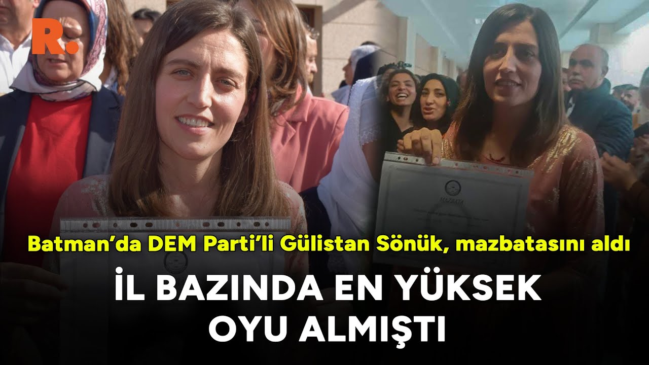 İl bazında en yüksek oyu almıştı: Batman’da DEM Partili Gülistan Sönük, mazbatasını aldı