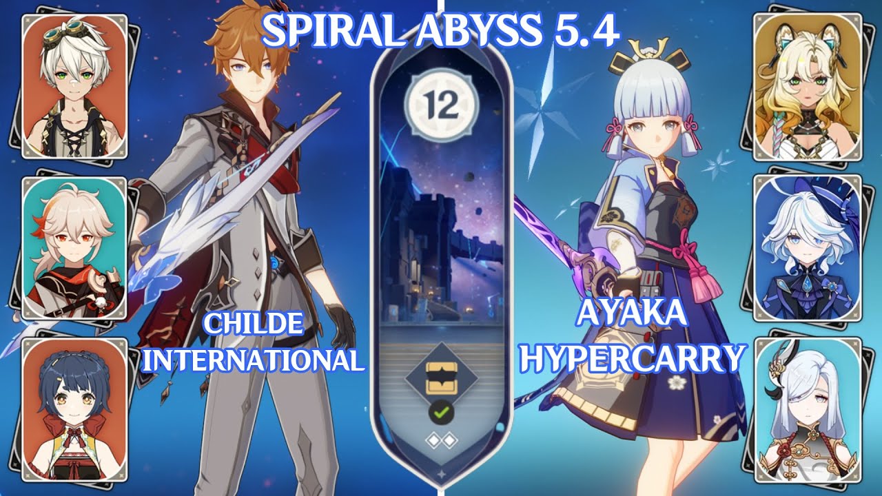 Childe International & Ayaka Hypercarry | Spiral Abyss 5.4 | Floor 12 - 9⭐