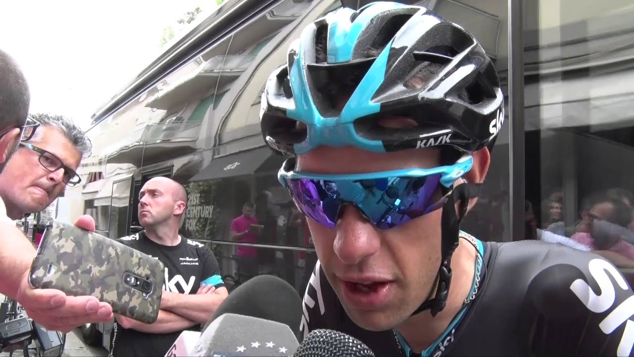 Reaction of Richie Porte after being penalized for breaking UCI regulations
