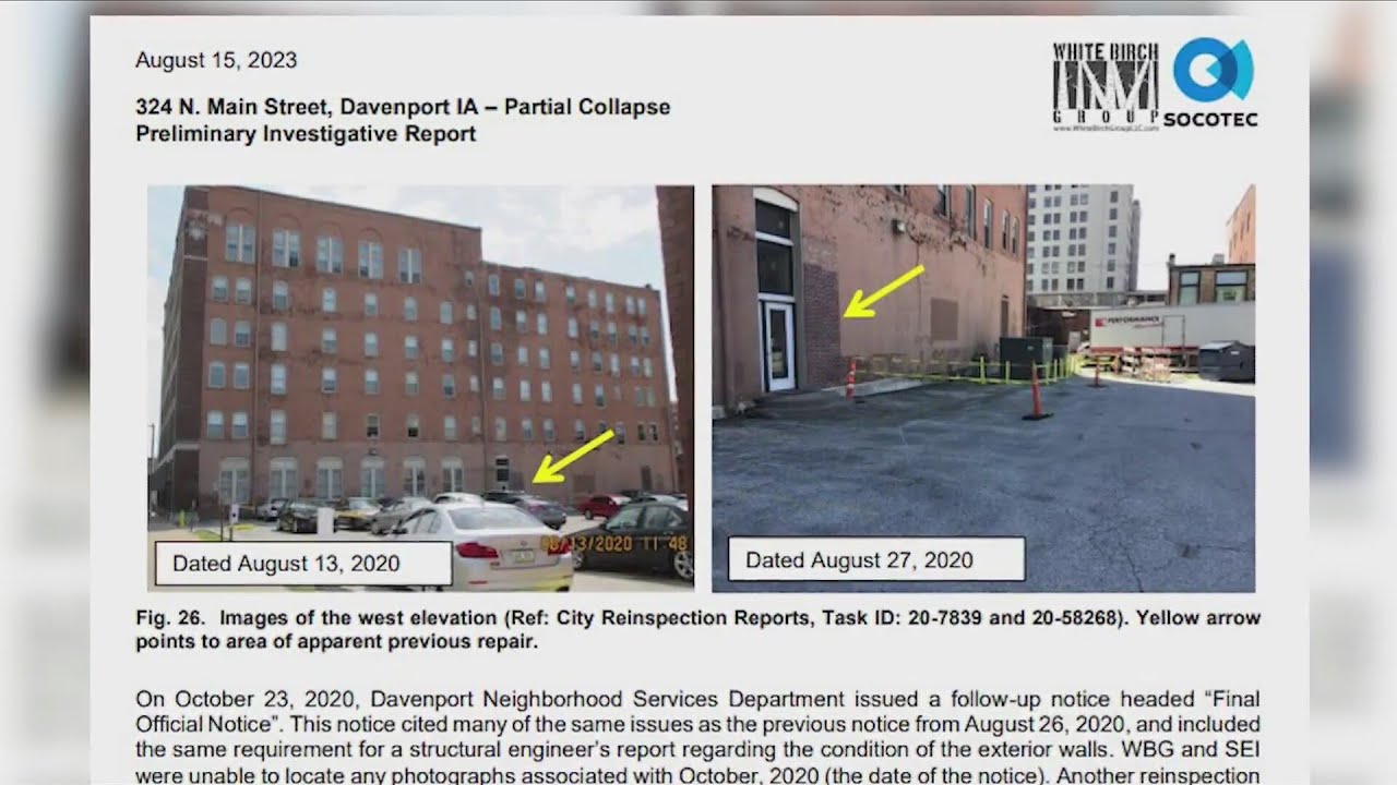 Davenport releases report detailing causes of building collapse