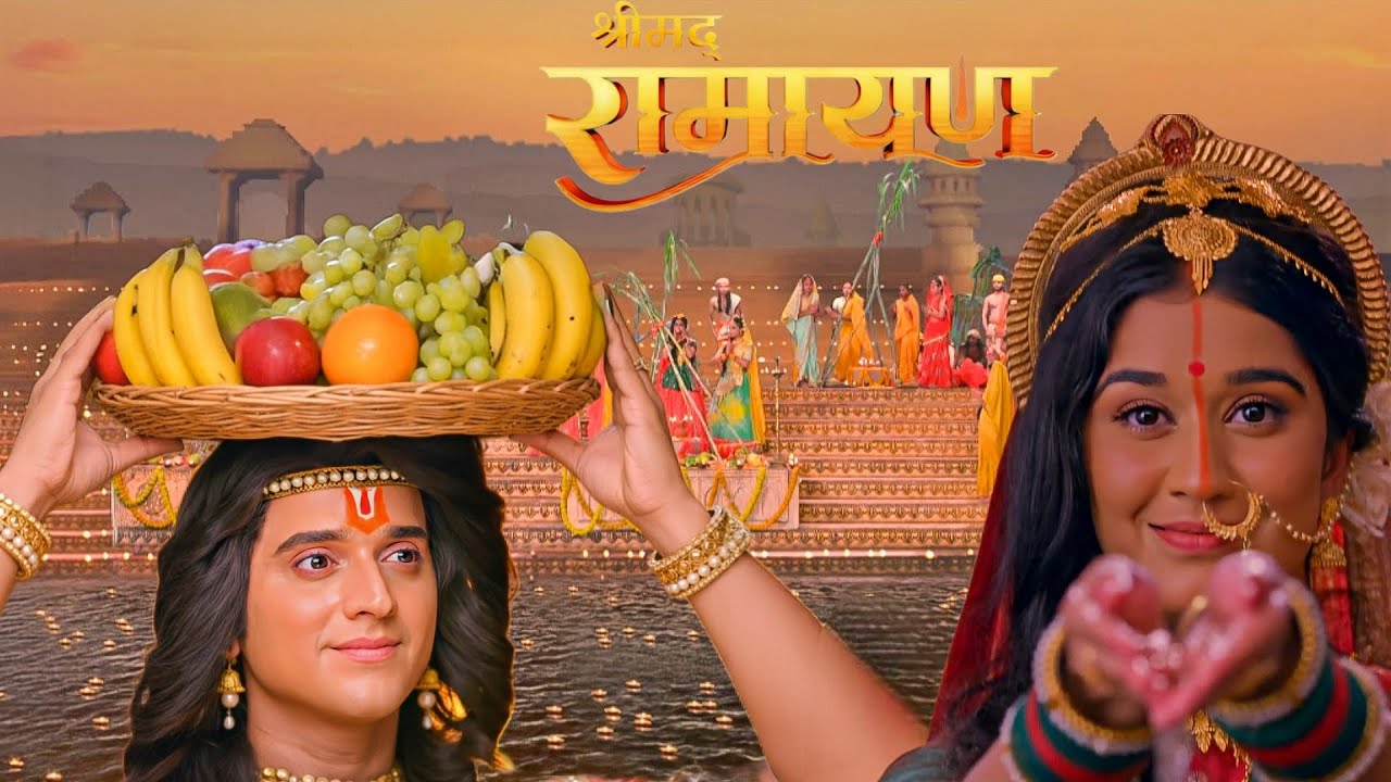 श्री राम और सीता माता ने करी अयोध्या में पहली छठ पूजा || Shrimad Ramayan || New Episode